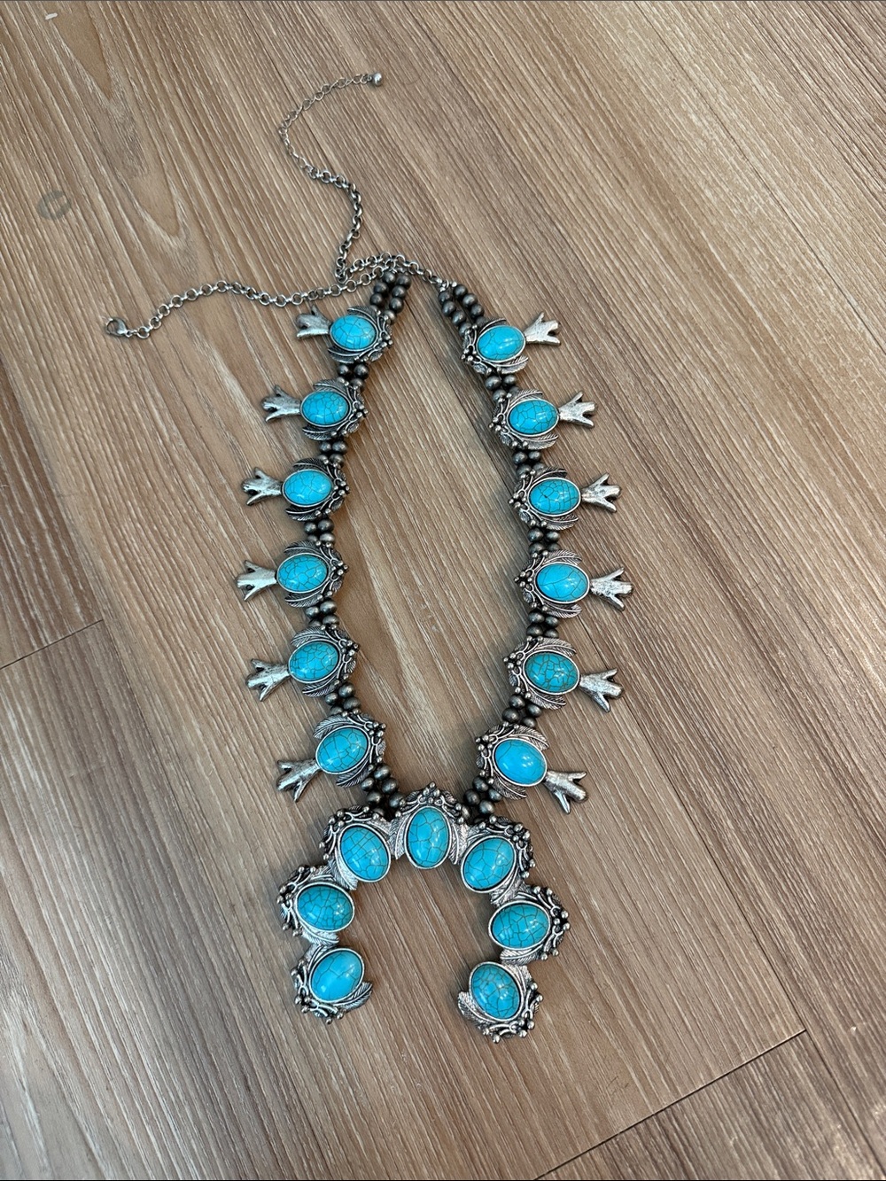Turquoise Statement Necklace - Silver-Tone Women’s Jewelry